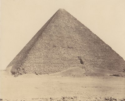 Djizeh Necropolis of Memphis, Pyramid of Cheops Great Pyramid, 1851-52, painettu 1853-54. tekijältä Félix Teynard