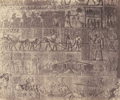 El-Kab éléthya, Hypogean Architecture - Tomb of Phapé - Sculptu..., 1851-52, painettu 1853-54. tekijältä Félix Teynard