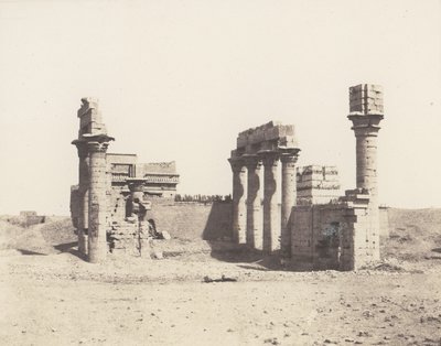 Erment Hermonthis, Vue Générale des Ruines -Temple et Mammisi, 1851-52, painettu 1853-54. tekijältä Félix Teynard
