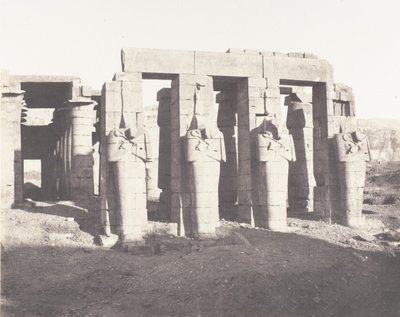 Gournah Thebes, Palais Dit le Memnonium, 1851-52, painettu 1853-54. tekijältä Félix Teynard