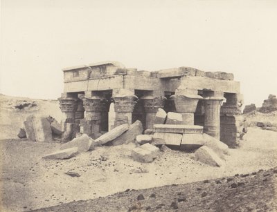 Kom-Ombou Ombos, yleinen näkymä raunioista, 1851-52, painettu 1853-54. tekijältä Félix Teynard