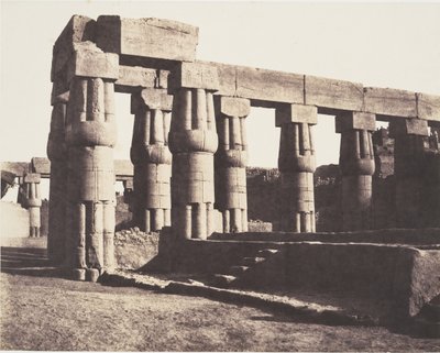 Louksor Thebes, Myöhempi rakentaminen - Galleriat - Parallels, 1851-52. tekijältä Félix Teynard
