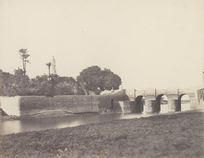 Syout, Pont Sur le Grand Canal, 1851-52, painettu 1853-54. tekijältä Félix Teynard
