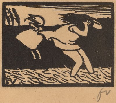 Uimarit joutuivat myrskyyn, 1893. tekijältä Félix Vallotton