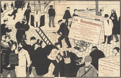 Kirjatakki elokuvalle "Les Rassemblements" tekijältä Félix Vallotton