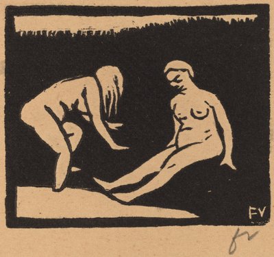 Poistuminen vedestä (La sortie du bain) tekijältä Félix Vallotton