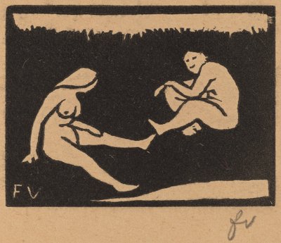 Two Seating Bathers Two Seating Bathers, 1893. tekijältä Félix Vallotton
