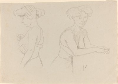Kaksi tutkimusta naisen pukeutumisesta, 1890-luku. tekijältä Félix Vallotton