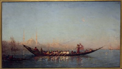 Konstantinopoli, sulttaanin kaitsi, vuosina 1880-1890 (öljy kankaalle) tekijältä Félix Ziem