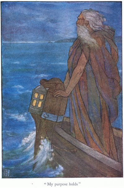 "Minun tarkoitukseni pitää" Odysseus (värilitografia) tekijältä Florence Harrison
