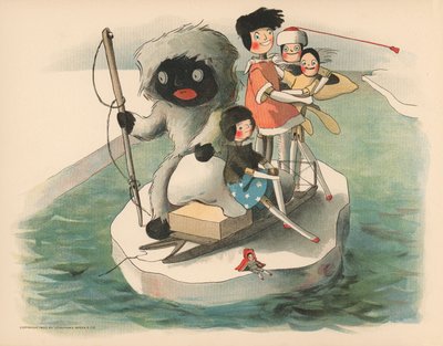 Kuvitus The Golliwoggs Polar Adventuresista tekijältä Florence K. Upton