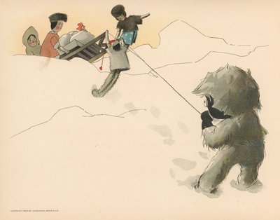 Kuvitus The Golliwoggs Polar Adventuresista tekijältä Florence K. Upton