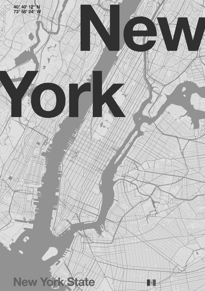 New Yorkin minimikartta tekijältä Florent Bodart