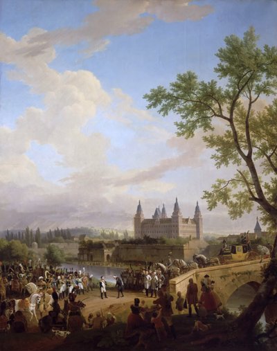 Napoleonin ja paroni Karl von Dalbergin tapaaminen Aschaffenburgissa 2. lokakuuta 1806 tekijältä Florent Fidèle Constant Bourgeois du Castelet