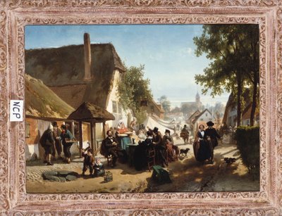 Lounas Inn-hotellissa, 1886 tekijältä Florent Nicolas Crabeels