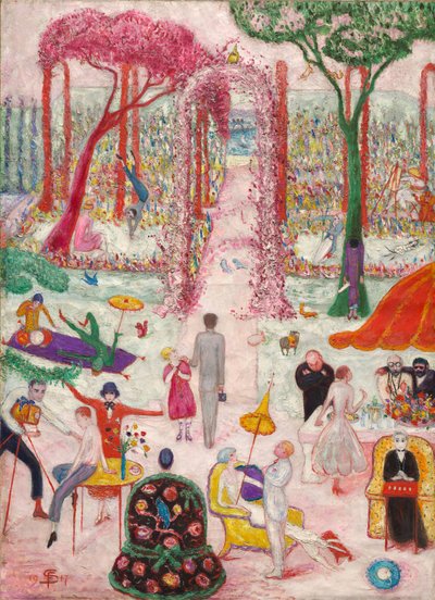 Sunnuntai-iltapäivä maalla, 1917 tekijältä Florine Stettheimer