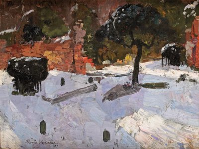 Hautausmaa Warmondissa, 1907 tekijältä Floris Verster