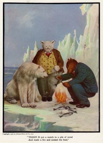 Nalle - B laittoi tulitikkua puukasaan ja teki tulen ja keitti ruoan tekijältä Floyd V. Campbell