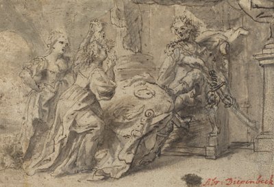 Philomela, Procne ja Traakian kuningas Tereus tekijältä Follower of Abraham van Diepenbeeck
