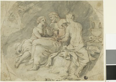 Lot i les seves filles finlandesos tekijältä Follower of Charles Le Brun