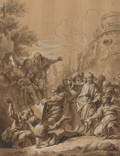 Lasaruksen herättäminen tekijältä Follower of Francesco Fontebasso