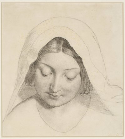 Lauantai-illan Oure Ladye - Madonnan pää -studio tekijältä Ford Madox Brown