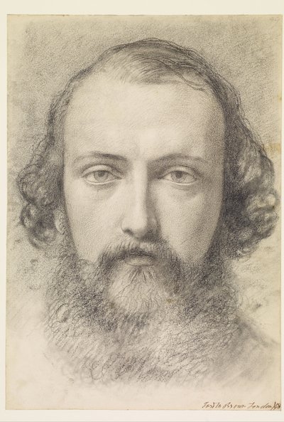 Muotokuva: Daniel Caseyn pään tutkimus (kokokasvo) tekijältä Ford Madox Brown