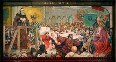Wyclifin oikeudenkäynti tekijältä Ford Madox Brown
