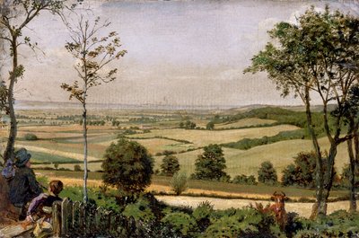 "Näkymä Shorn Ridgwayltä, Kent", 1849 ja 1873 tekijältä Ford Madox Brown