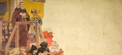 Wycliffe oikeudenkäynnissä, 1893. tekijältä Ford Madox Brown