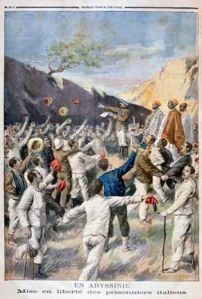 Vapautetaan italialaisista vangeista, Abessinia, 1896 tekijältä Fortuné Méaulle