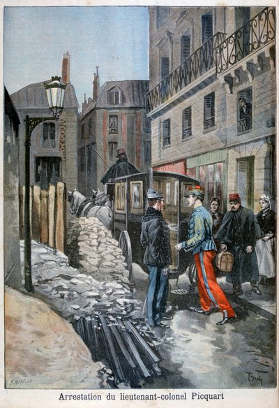 Everstiluutnantti Picquartin pidätys, 1898 tekijältä Fortuné Méaulle
