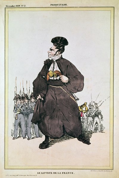 Karikatyyri paroni Pasquierista Ranskan pelastajana, 1830 tekijältä Fortune Delarue