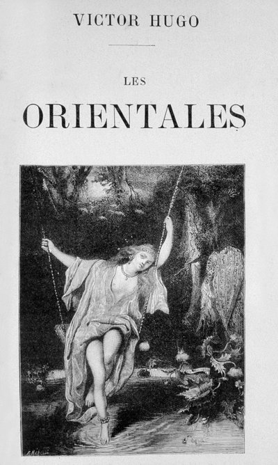 Victor Hugon kirjan "Les orientales" kansi. tekijältä Fortune Louis Meaulle