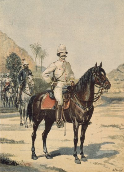 Kenraali Gallieni, Le Petit Journal, 11. kesäkuuta 1899 (värikaiverrus) tekijältä Fortune Louis Meaulle