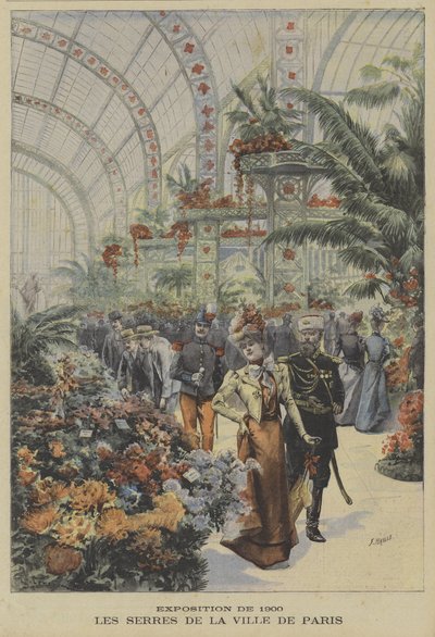 Pariisin kaupungin kasvihuoneet, Exposition Universelle, 1900 tekijältä Fortune Louis Meaulle