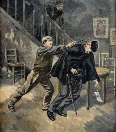 Augustin Lamarren murha, Kreml Bicetre 1897 (kaiverrus) tekijältä Fortune Louis Meaulle