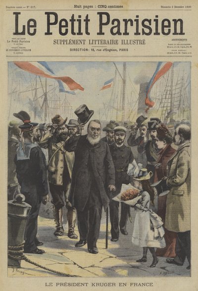 Transvaalin entinen presidentti Paul Kruger saapuu Ranskaan tekijältä Fortune Louis Meaulle