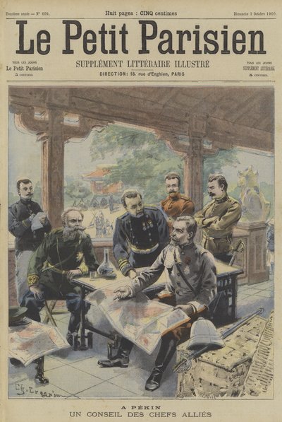 Boxer Rebellion: liittoutuneiden komentajien kokous Pekingissä tekijältä Fortune Louis Meaulle