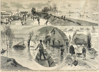 Saint Florentin tulvat Loiressa tekijältä Fortune Louis Meaulle