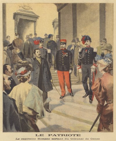 Isänmaanystävä. Kapteeni Romani lähtee oikeudenkäynnistä Genovassa tekijältä Fortune Louis Meaulle