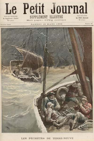 Newfoundland Fishermen, "Le Petit Journal", 19. maaliskuuta 1892 tekijältä Fortune Louis Meaulle and Henri Meyer