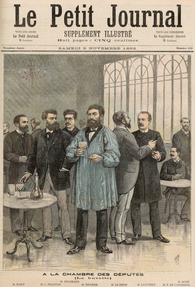 Edustajainhuone: Virkistyshuone, Le Petit Journalista, 5. marraskuuta 1892 tekijältä Fortune Louis Meaulle and Henri Meyer