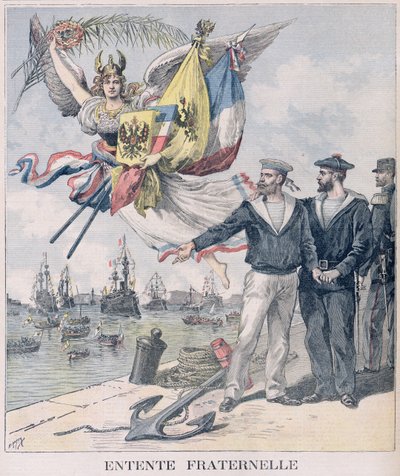 Ranskalais-venäläinen entente, kuvitus "Le Petit Journalista", 30. syyskuuta 1893 tekijältä Fortune Louis Meaulle and Henri Meyer