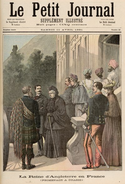 Englannin kuningatar Ranskassa: Le Petit Journal, 11. huhtikuuta 1891. tekijältä Fortune Louis Meaulle and Henri Meyer