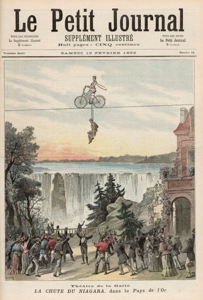 Theatre de la Gaite Performers Niagara Fallsissa, Le Petit Journalista, 13. helmikuuta 1892 tekijältä Fortune Louis Meaulle and Henri Meyer