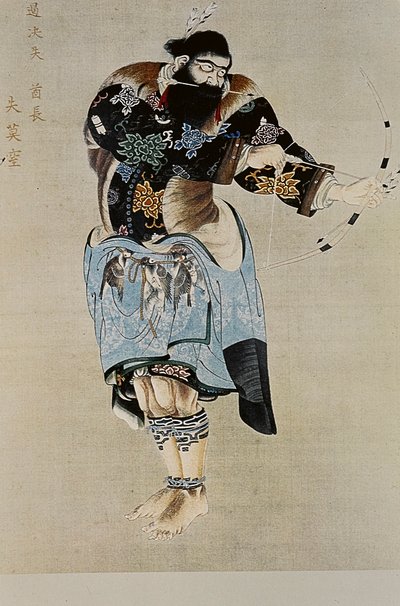 Kahdeksastoista vuosisadan suuret Ainu-johtajat: Itokoi ja Shinichi Akkeshista, Chosama Uraashibetsusta ja Shonko Noshappusta, erityisesti, kuva. tekijältä Fosco Maraini