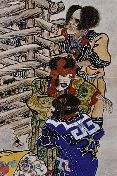 Kahdeksastoista vuosisadan suuret Ainu-johtajat: Itokoi ja Shinichi Akkeshista, Chosama Uraashibetsusta ja Shonko Noshappusta, erityisesti, kuva. tekijältä Fosco Maraini