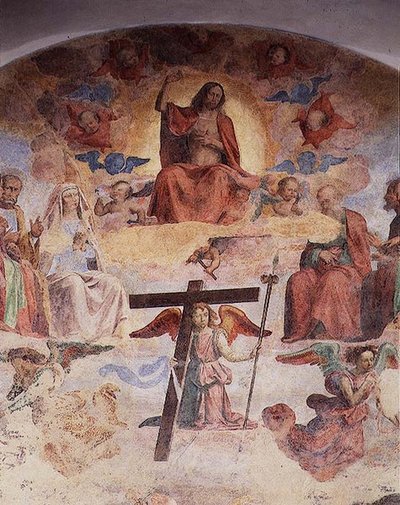 Viimeinen tuomio (fresko) (78937:n yksityiskohta) tekijältä Fra Bartolomeo