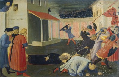 San Marcon marttyyrikuolema, Predellan yksityiskohta, Pellavaverhojen tabernaakkeli tekijältä Fra (c.1387 1455) Angelico